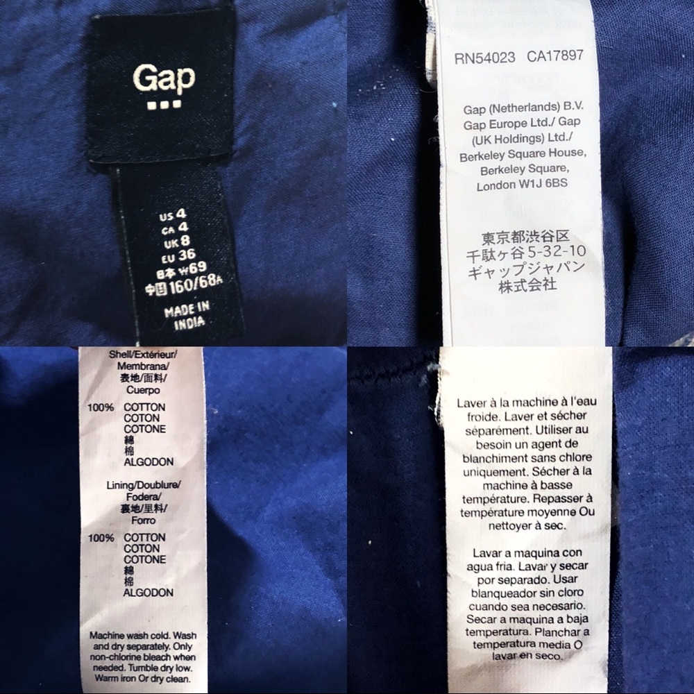 Gap Patterned Striped Cotton Chambray Mini Skirt 4 - image 4